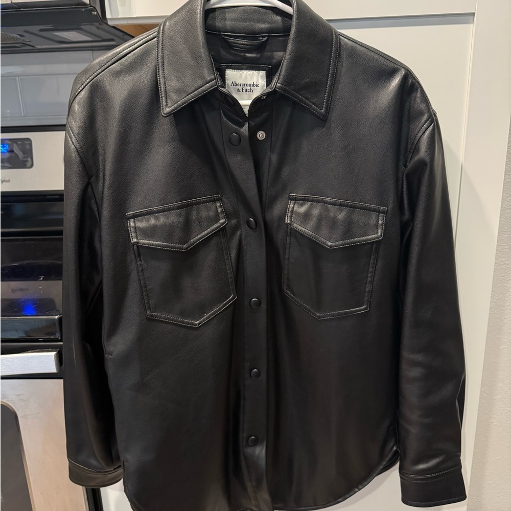 Abercrombie & Fitch Black Leather Jacket